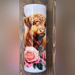 Highland Cow- 20oz Shimmery Stainless Steel Tumbler